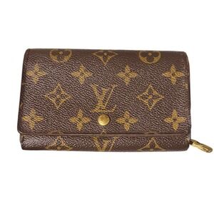 Louis Vuitton Monogram Canvas Porte Monnaie Billets Tresor Wallet Brown M61730